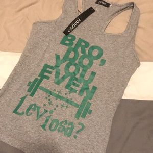 Workout graphic tank top